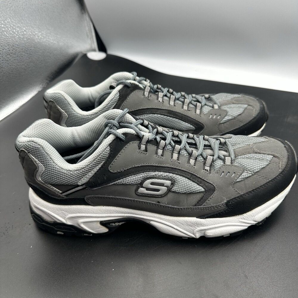 Skechers Sport After Burn 50988 Men’s Size 10 Gray Black Trail Walking Shoes